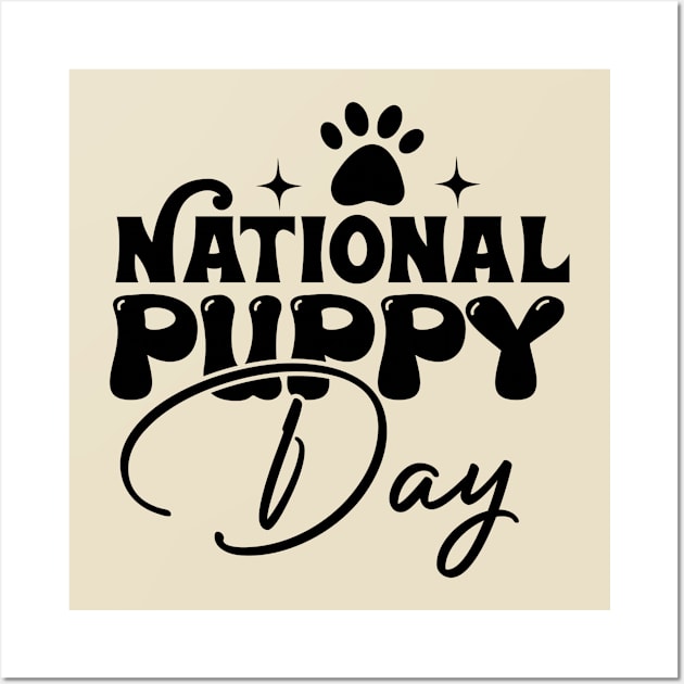 National-Puppy-Day Wall Art by DavidBriotArt